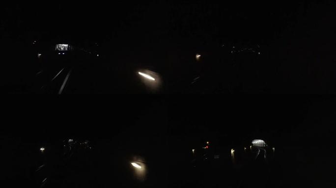 来自移动火车的地铁地下视点