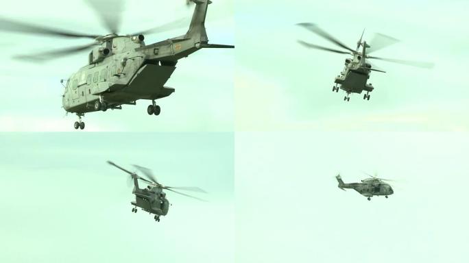 军事教育和训练-救援直升机起飞