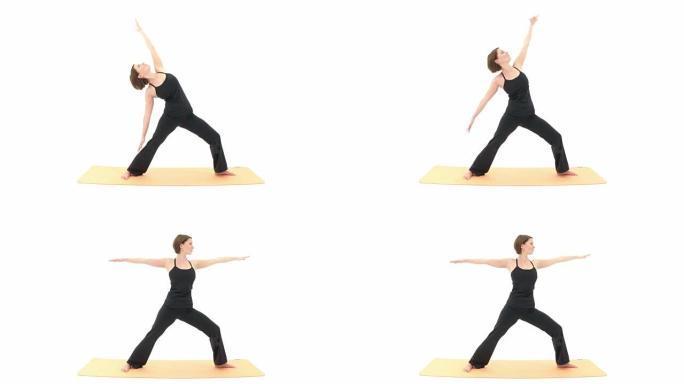 瑜伽体式: 延伸的三角形姿势和更多