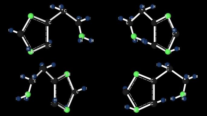 组胺分子结构。