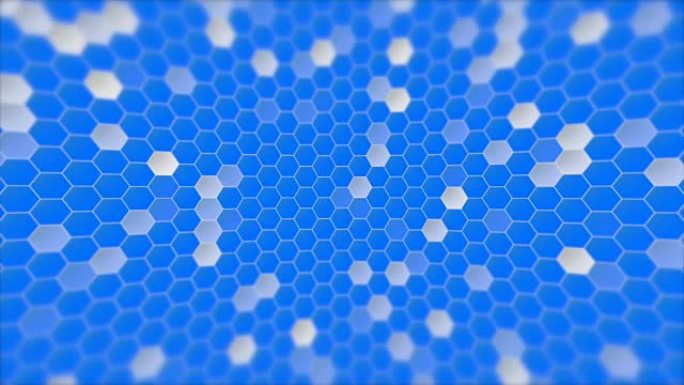 蓝色背景元素上的动画闪烁白色方块