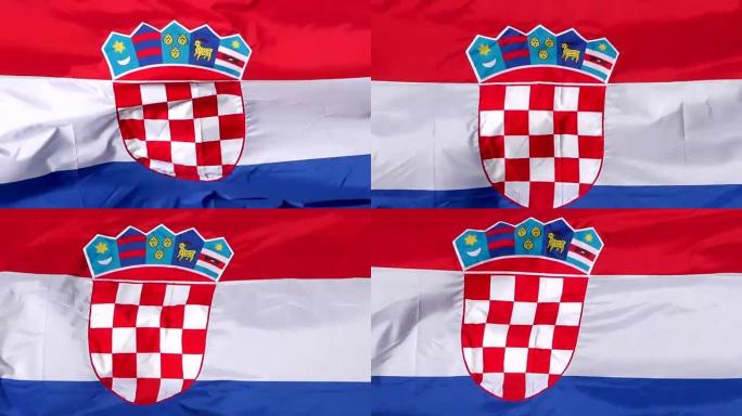 克罗地亚国旗在风中飘扬