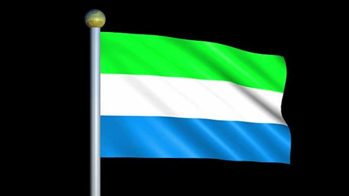 塞拉利昂的大型循环动画旗帜