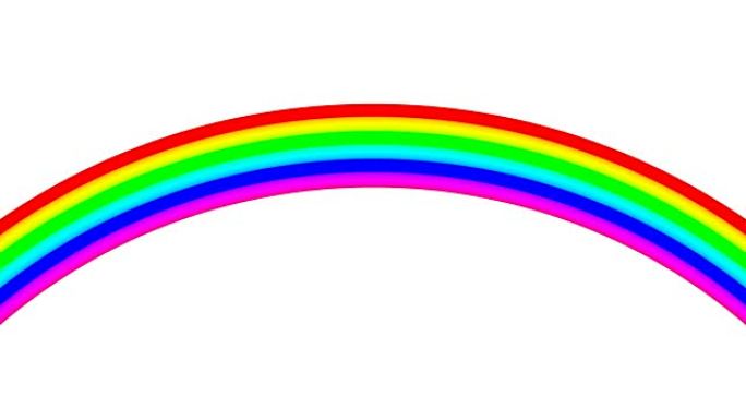 动画集3运动彩虹在白色背景与阿尔法-哑光。自然设计