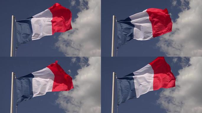 法国国旗。4K。