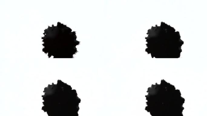 黑色墨水斑点扩散