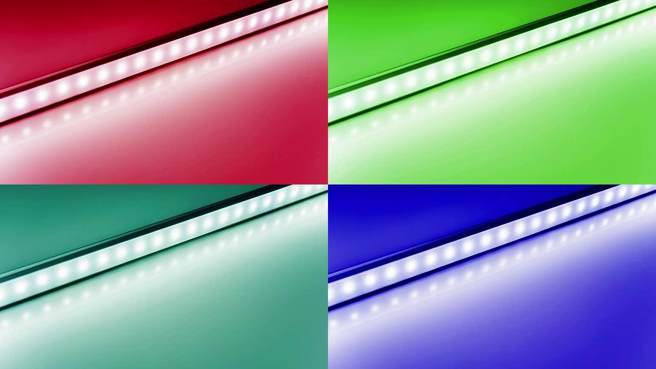 发光二极管条单倾斜线环RGB颜色