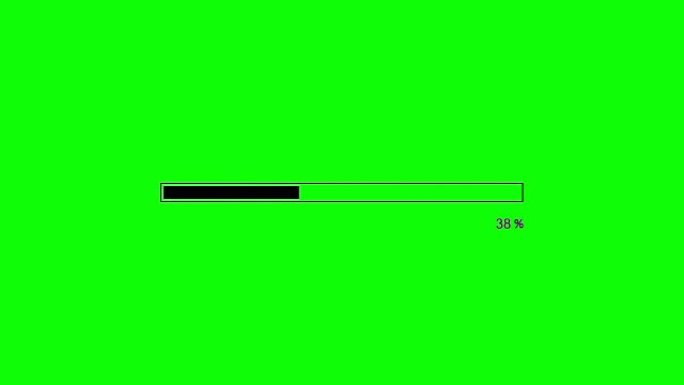 加载栏动画-绿色屏幕