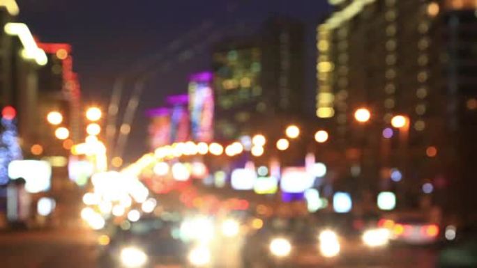 城市中的高速夜间交通