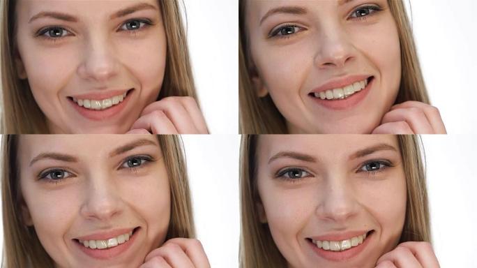 迷人的蓝眼睛金发女郎