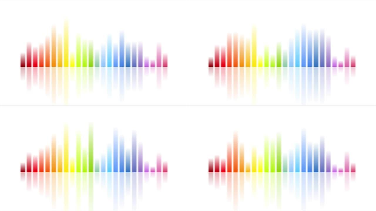 彩虹色音乐均衡器视频动画