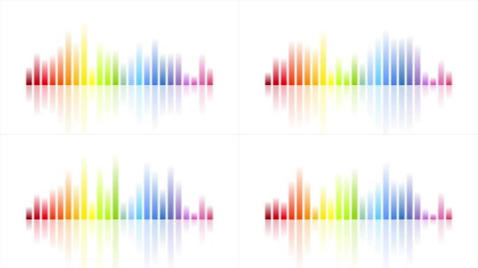 彩虹色音乐均衡器视频动画