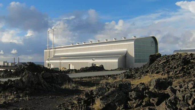 冰岛阴天秋季Reykjanes电厂静态计划
