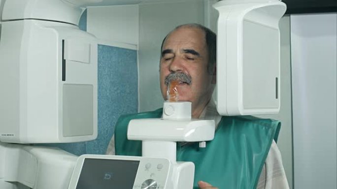 牙科x射线扫描仪和患者