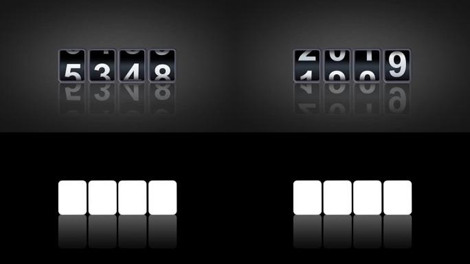 2018 2019新年快乐概念复古模拟计数器倒计时计时器，复古翻转数字计数器2018年2019年