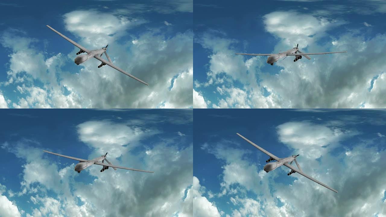 空中无人机动画