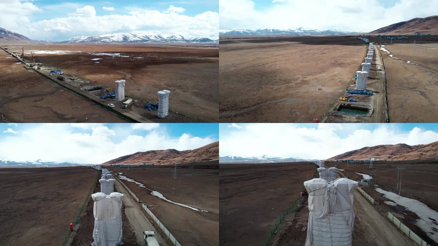 川藏铁路理塘巴塘段施工进度航拍