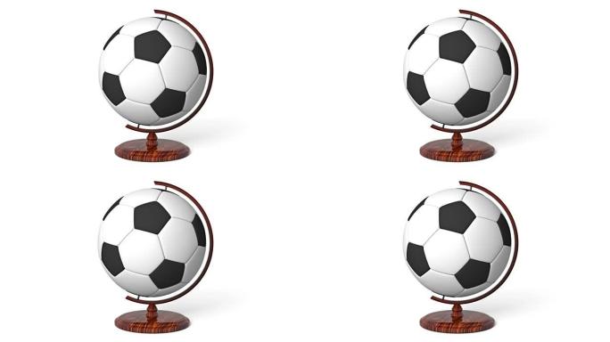 足球球旋转，循环