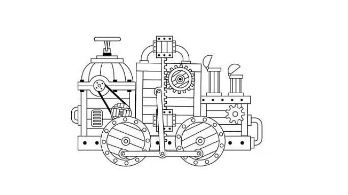 蒸汽朋克机器草图
