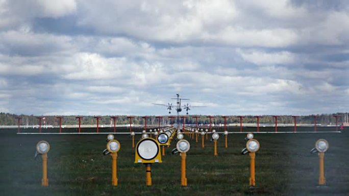 Privat飞机降落在机场