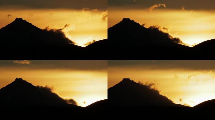克鲁格夫斯卡亚火山群的日出视频