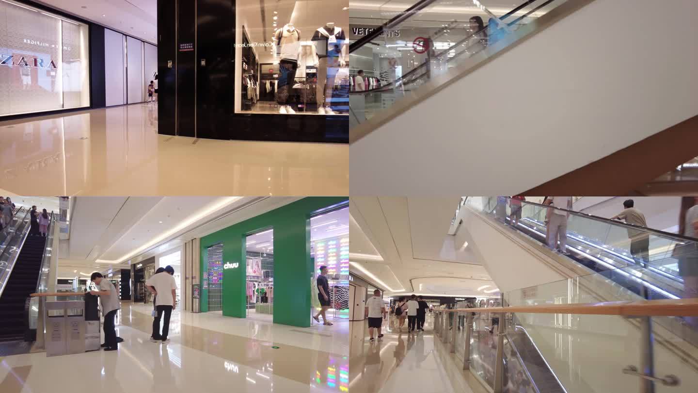 商场逛街购物人群人流空镜头视频素材4