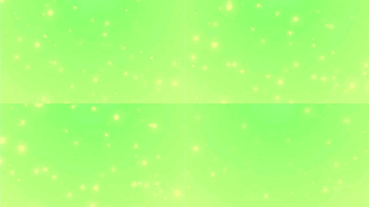 4k绿色亮清洁Bokeh动画背景无缝循环。