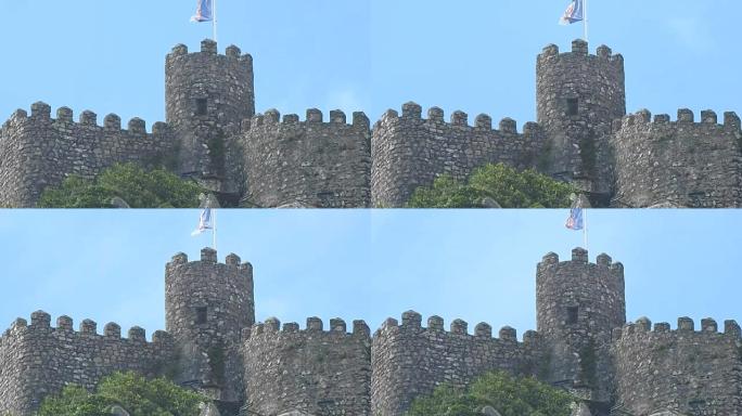 中世纪欧洲城堡城墙和塔楼