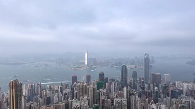 延时/4k/香港摩天大楼/中国香港