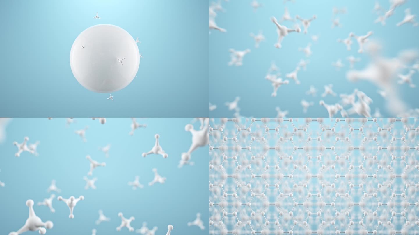 牛奶分子三维动画广告素材