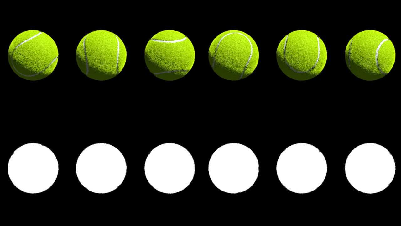 网球的三种不同旋转