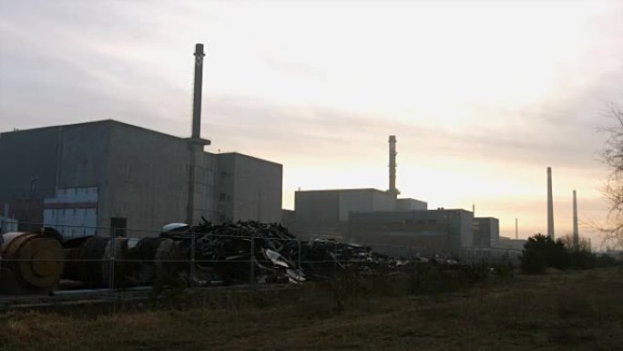 日落时德国的核电站Lubmin