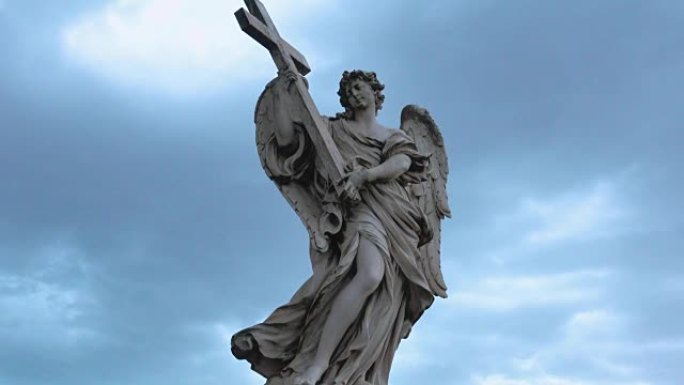 罗马的天使雕像-逆天拍摄