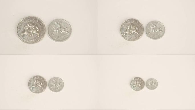 旧立陶宛2008年硬币和1991年立陶宛硬币