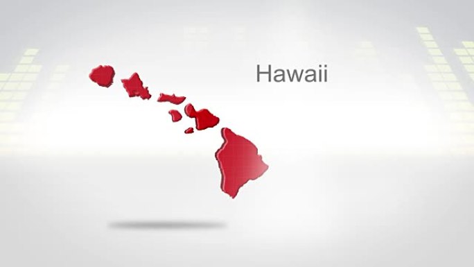 运动图形3D动画的美国夏威夷州