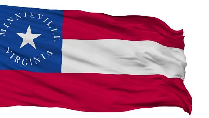 弗吉尼亚州明尼维尔市孤立地挥舞着国旗