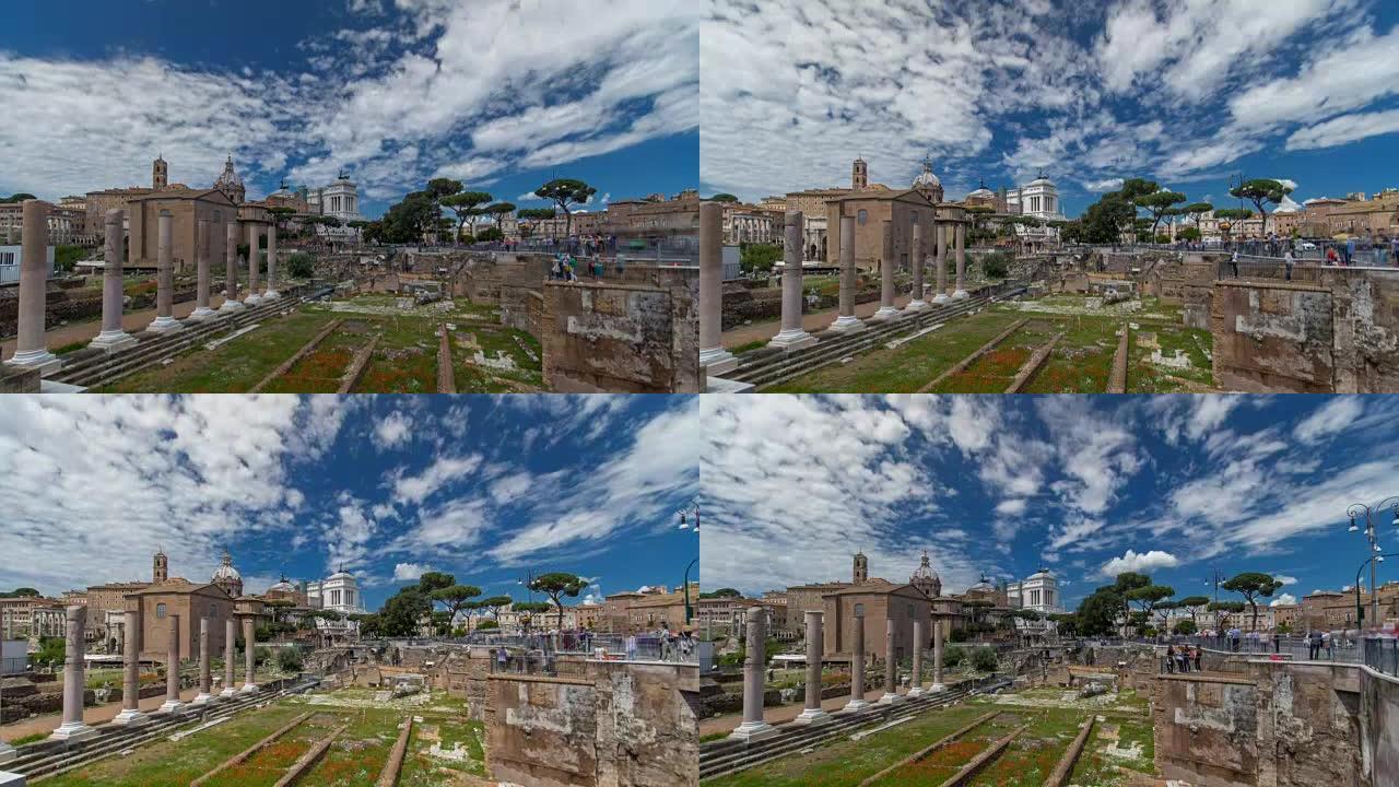 意大利罗马 -- 联合国教科文组织世界遗产古罗马论坛延时摄影