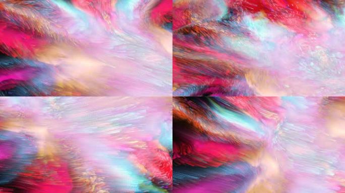 抽象艺术海浪海洋涌动粒子创意视觉投影1
