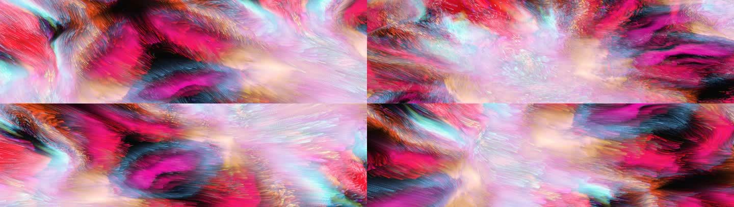 抽象艺术海浪海洋涌动粒子创意视觉投影1