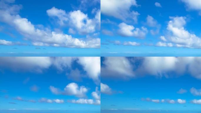 夏威夷蓝色多云的天空