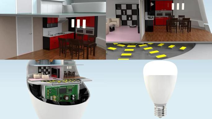 LED灯泡中的家用电器和家具