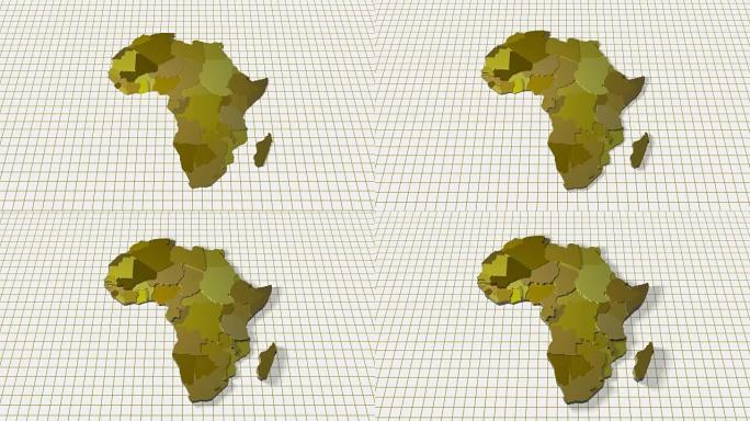 非洲地图动画