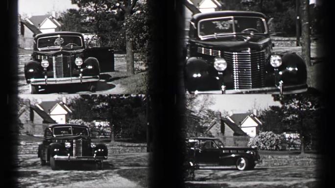 1939: 庞蒂亚克4门轿车倒车出车道前铰链后门技术。