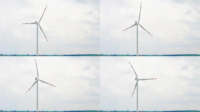 风能涡轮机，可再生电能来源