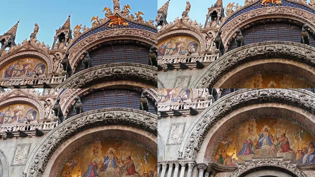 意大利威尼斯圣马可大教堂 (圣马可大教堂) 的查看细节