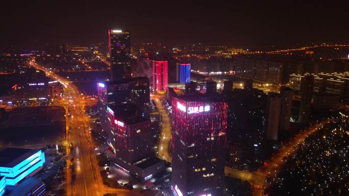 金华市 金华之光文化广场夜景 中国婺剧博