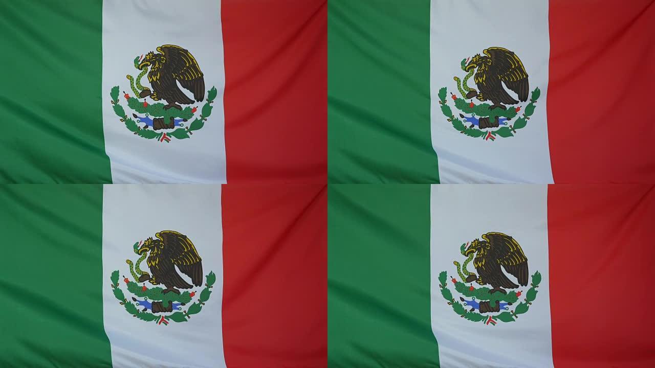 墨西哥国旗真实织物特写