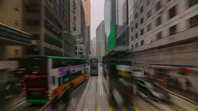 香港城市电车一日游4k时间流逝