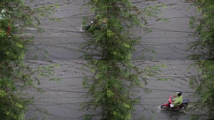 2柬埔寨金边季风季节降雨后的洪水