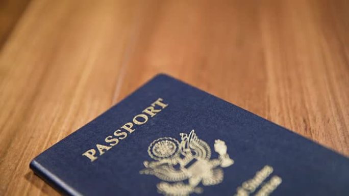 美国护照的铜多莉照片，浅底